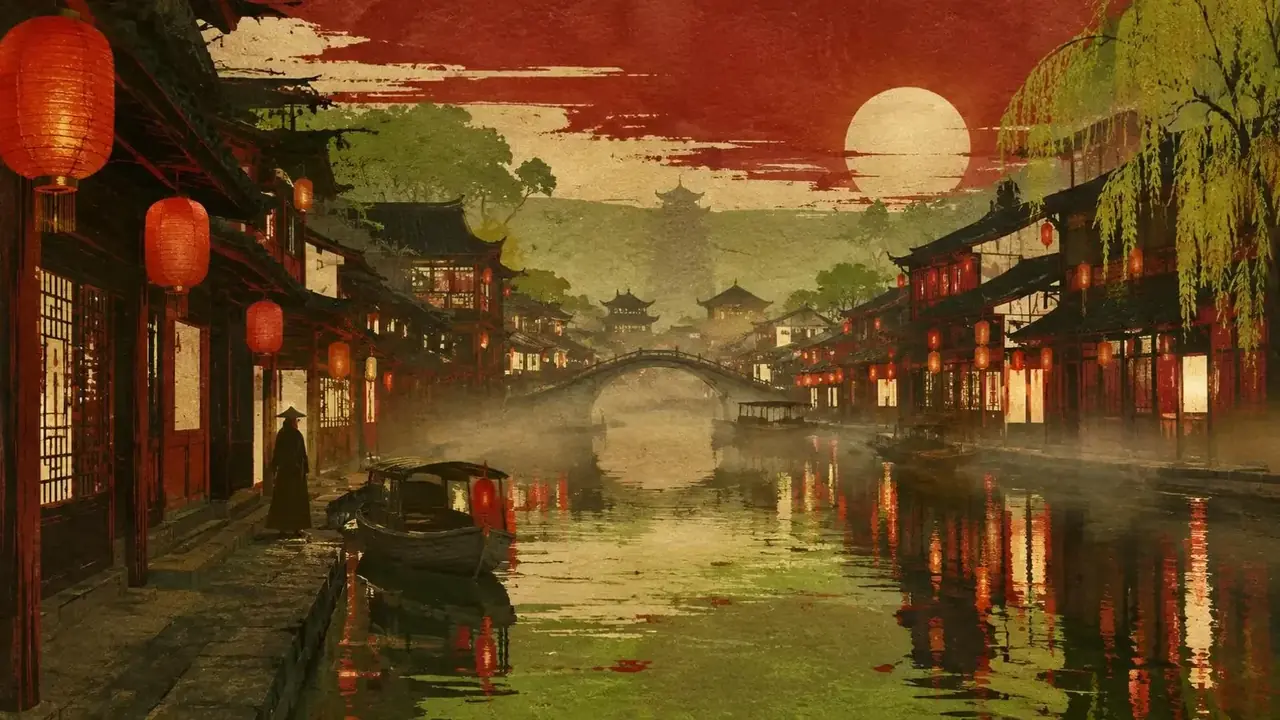 雾锁平江路 雾散了,真相还愿意浮上来吗。 《雾锁平江路》短剧首屏插画 - 烧脑必看 · 悬疑推理